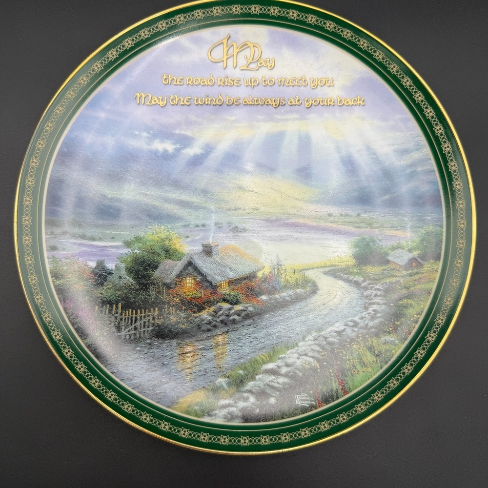 1998 Bradford Exchange Thomas Kinkade Emerald Isle Cottage Decorative Plate